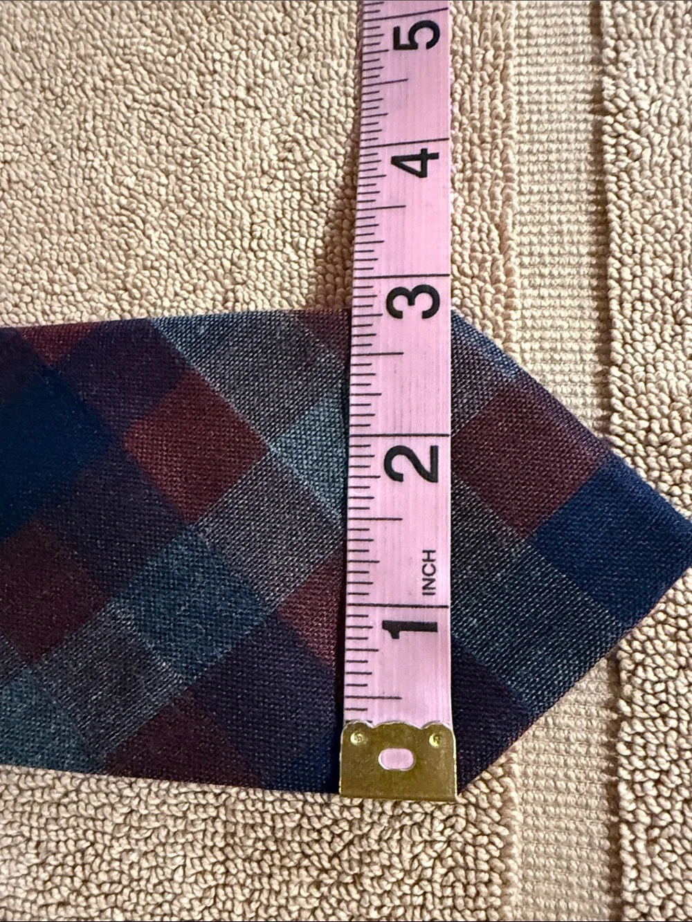 Chaps Tie Burgundy Navy Blue Gray Tartan Plaid Preppy Academic Dapper Menswear